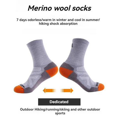 ASTA GEAR Merino wool socks for outdoor skiing mountaineering hiking mountain climbing