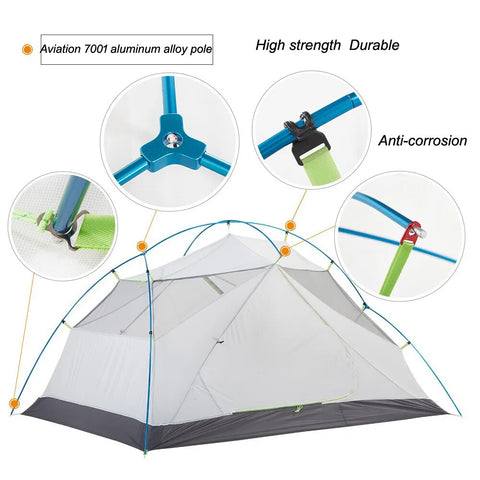 ASTA GEAR Greenmountain 2 camping ultralight 2 person tent for camping  Backpacking Trekking Hiking Cycling