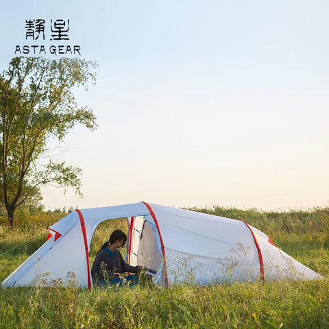 ASTA GEAR cloud layer ultralight 3 person tunnel tent outdoor climbing camping   four seasons tent 15D silicon coated