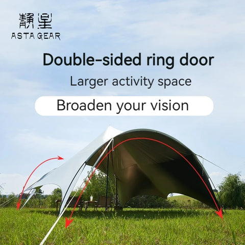 ASTA GEAR Double Ring Sky Curtain Outdoor camping sunshade Extra large sunshade for vehicles to enter Butterfly Sun Shelters