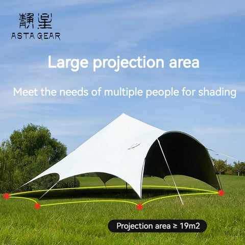 ASTA GEAR Double Ring Sky Curtain Outdoor camping sunshade Extra large sunshade for vehicles to enter Butterfly Sun Shelters