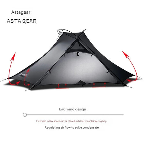 ASTA GEAR XuanYue Outdoor camping, hiking, rain and snow proof double pole self-supporting tent