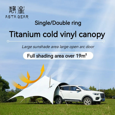 ASTA GEAR Double Ring Sky Curtain Outdoor camping sunshade Extra large sunshade for vehicles to enter Butterfly Sun Shelters