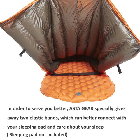 ASTAGEAR 20D Sleeping Quilts Hammock Underquilt  95% White Duck Down Mummy Sleeping Bag Blanket Mat